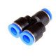 Фитинг пневматический цанговый пластиковый Y-образный PY 8